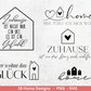 Plotterdatei Home svg -  Zuhause Schriftzug Sprüche svg - Clipart Plotterdatei Deutsch - Cricut Silhouette Studio Plotterdatei - digital