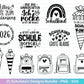 Deutsche Plotterdatei Einschulung svg png - Schulstart svg -  Schulanfang Sprüche - Cricut Silhouette - Einschulung Geschenk Schulanfang png