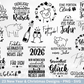 Silvester Plotterdatei - Deutsche Sprüche Svg - Weihnachten Svg - Frohes Neues Jahr 2026 - Silvester Laserdatei - Glücksschwein svg - Glück