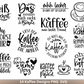 Deutsche Plotterdatei Kaffee - Kaffee svg Bundle - Kaffeetasse svg -  Deutsche Sprüche Kaffee - Cricut Silhouette Studio Plotterdatei SVG