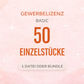 Gewerbelizenz BASIC – bis zu 50 Endprodukte ( 1 Datei ODER 1 gesamtes Bundle )