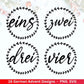 Advent Plotterdatei Svg Png - Plotterdatei 1-4 Adventszahlen Svg -Weihnachten Svg - Silhouette Cricut Download - Weihnachtsgeschenk