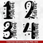 Advent Plotterdatei Svg Png - Plotterdatei 1-4 Adventszahlen Svg -Weihnachten Svg - Silhouette Cricut Download - Weihnachtsgeschenk