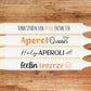 Aperol Kerzen PDF Vorlage - Kerzen Tattoo Vorlage Aperol Spritz - Kerzen selbst gestalten - Kerzensticker Holy Aperoli - Kerzen Deko