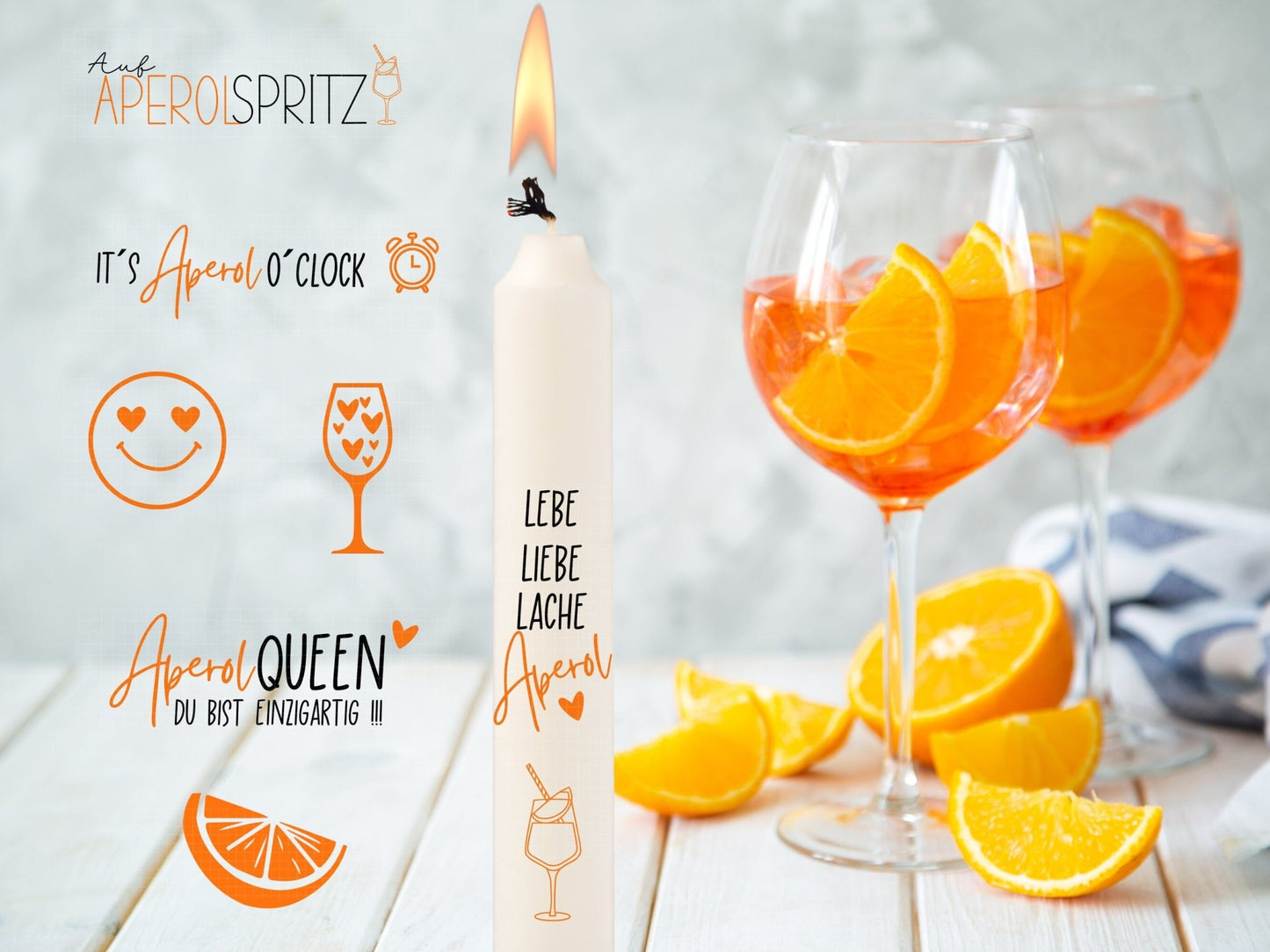 Aperol Kerzen PDF Vorlage - Kerzen Tattoo Vorlage Aperol Spritz - Kerzen selbst gestalten - Kerzensticker Holy Aperoli - Kerzen Deko - EmidaDesign