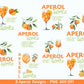 Aperol Spritz Bundle - Aperol Shirt Design png - Aperol Bar Art- Aperol Wall Decor png - Aperol Spritz Watercolor Cocktail - Aperol Poster