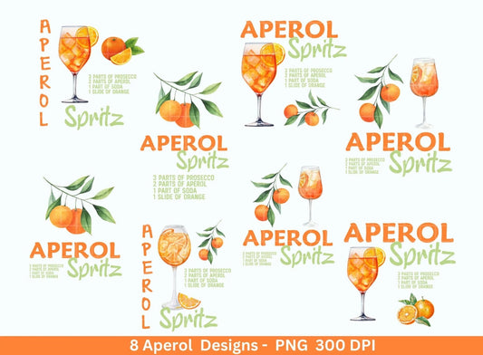 Aperol Spritz Bundle - Aperol Shirt Design png - Aperol Bar Art- Aperol Wall Decor png - Aperol Spritz Watercolor Cocktail - Aperol Poster