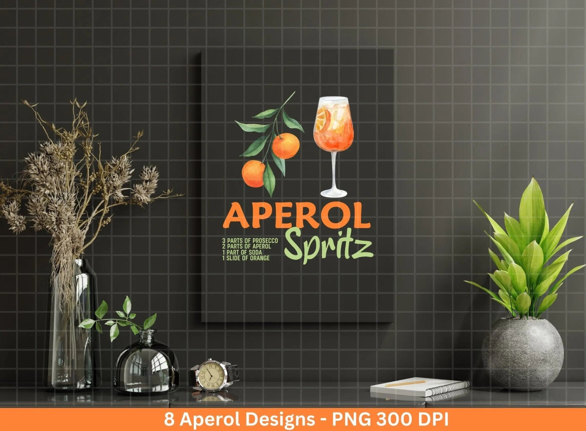 Aperol Spritz Bundle - Aperol Shirt Design png - Aperol Bar Art- Aperol Wall Decor png - Aperol Spritz Watercolor Cocktail - Aperol Poster