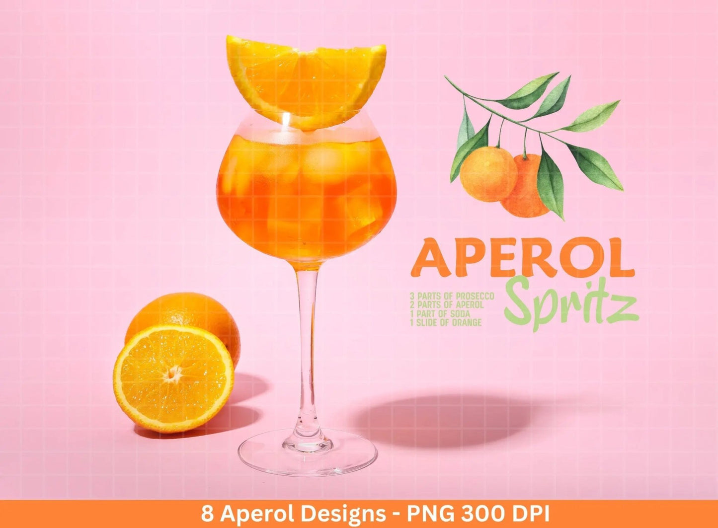 Aperol Spritz Bundle - Aperol Shirt Design png - Aperol Bar Art- Aperol Wall Decor png - Aperol Spritz Watercolor Cocktail - Aperol Poster