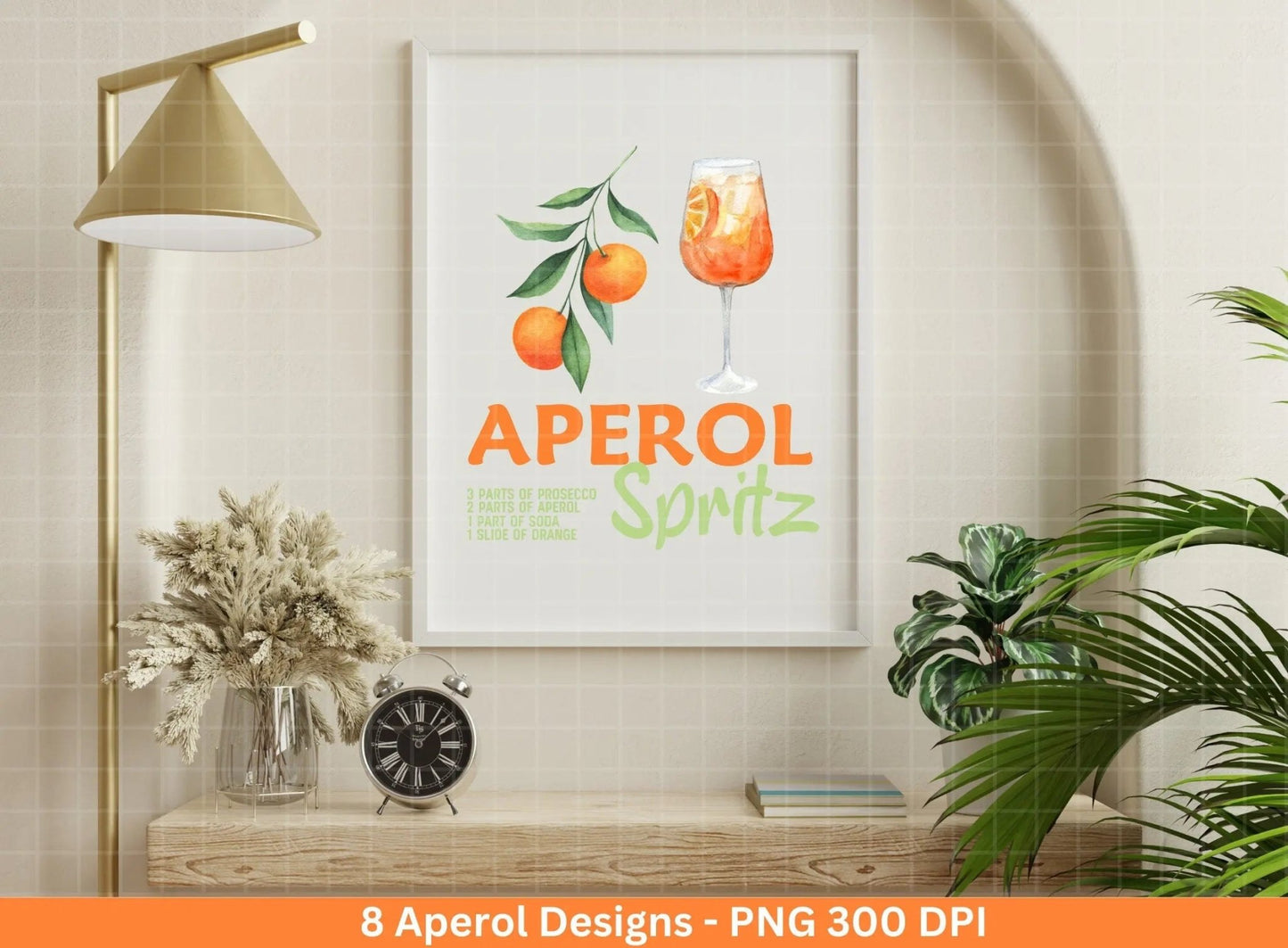 Aperol Spritz Bundle - Aperol Shirt Design png - Aperol Bar Art- Aperol Wall Decor png - Aperol Spritz Watercolor Cocktail - Aperol Poster