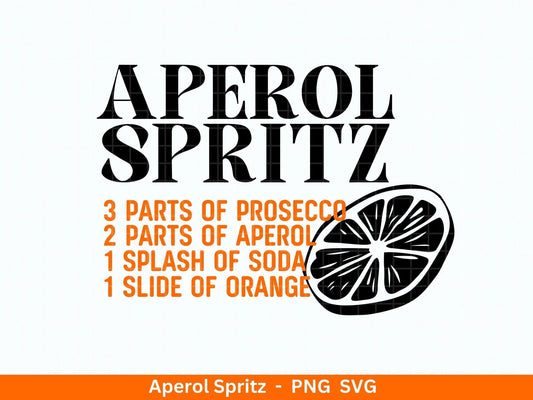 Aperol Spritz svg png - Aperol svg - Aperol Spritztour svg - Cricut Silhouette Studio Plotterdatei SVG - Shirt Aperol Spritz svg - Digital