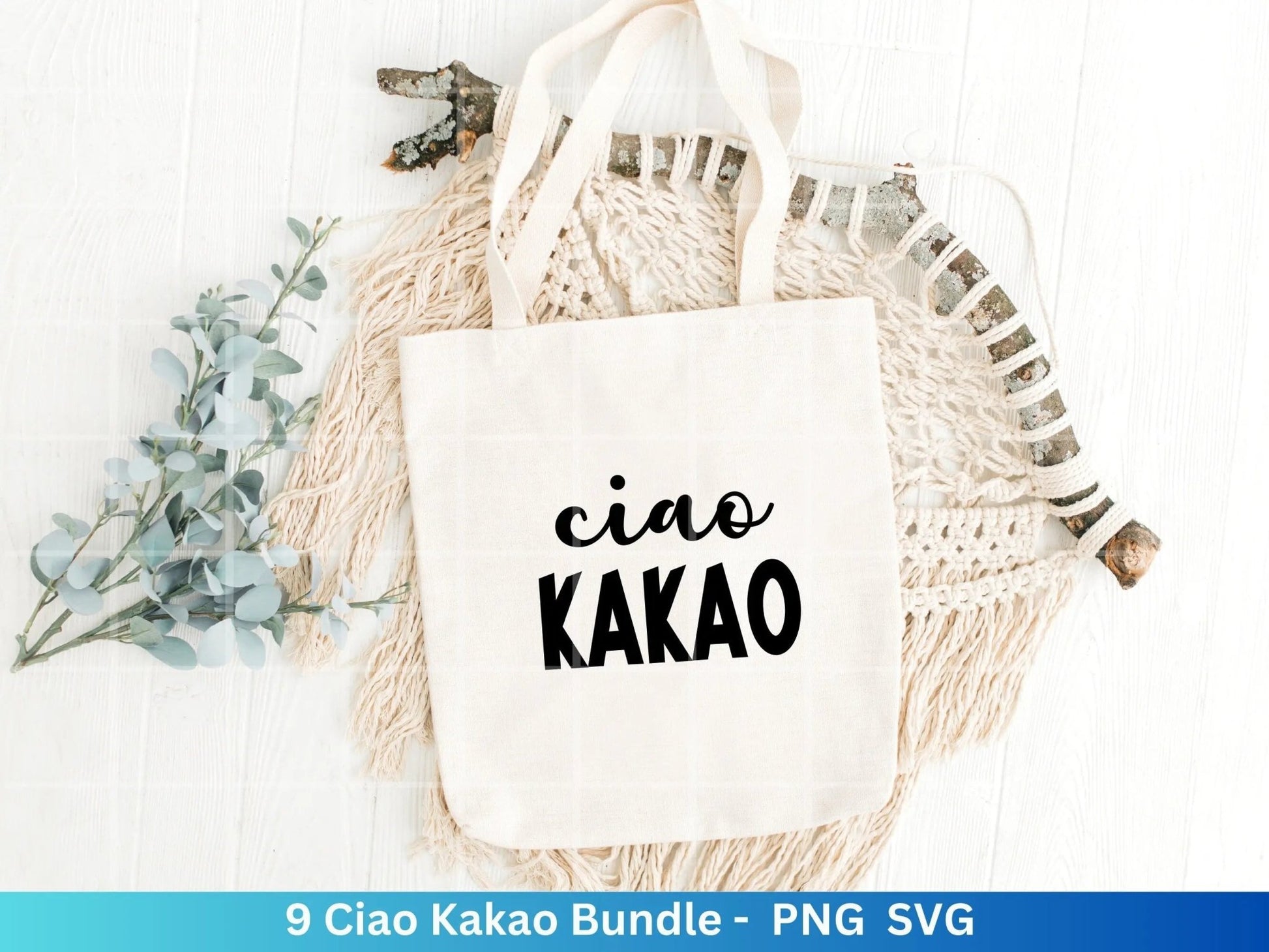 Ciao Kakao svg png Bundle - Ciao Kakao Plotterdatei - deutsche Sprüche svg - Shirt Design Svg - Cricut Silhouette Studio Plotterdatei SVG