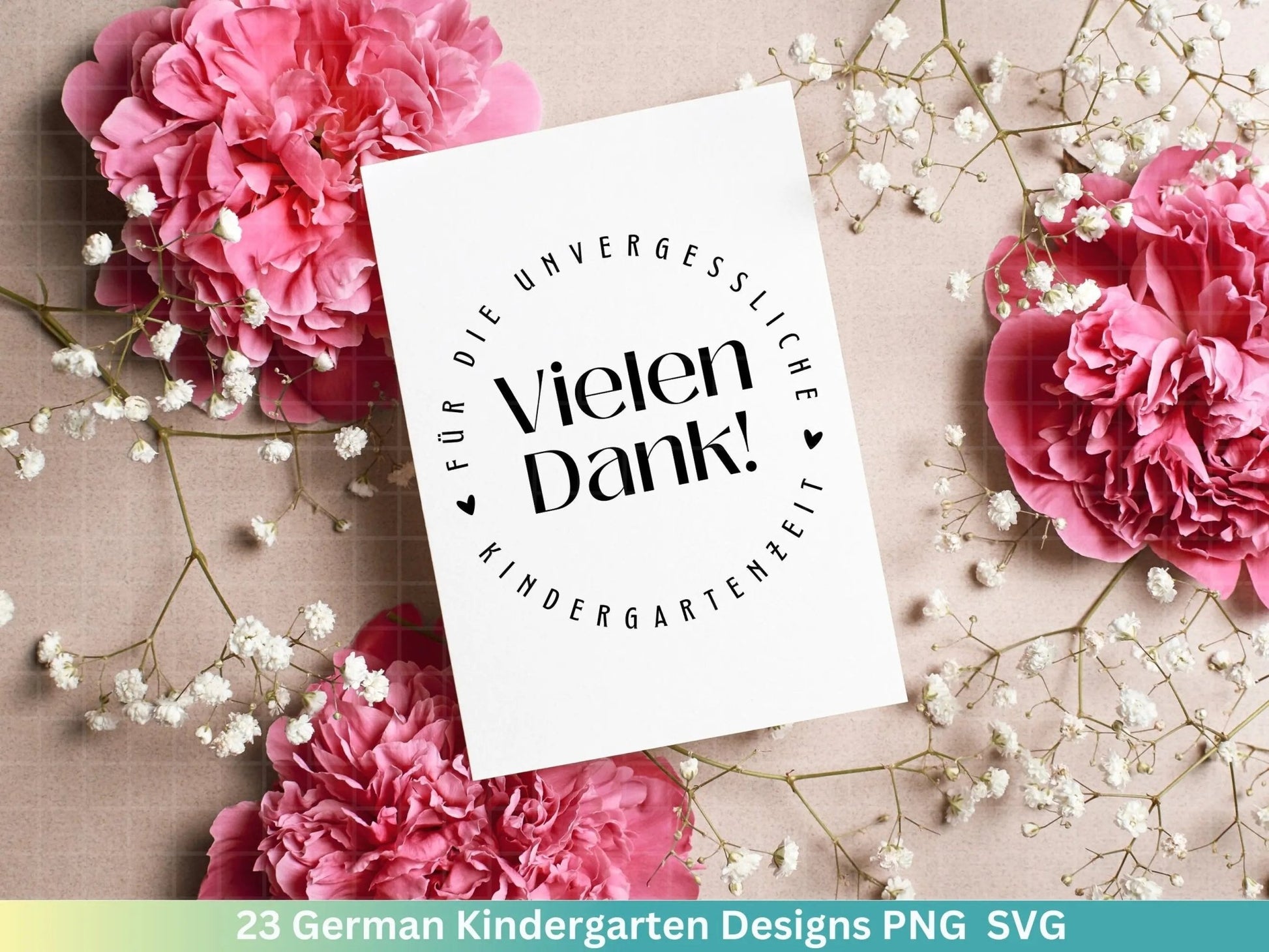 Deutsche Erzieherin Plotterdatei Svg - Erzieher Svg - Kindergarten Abschied Svg - Danke Svg - Cricut Silhouette Vielen Dank Clipart Geschenk