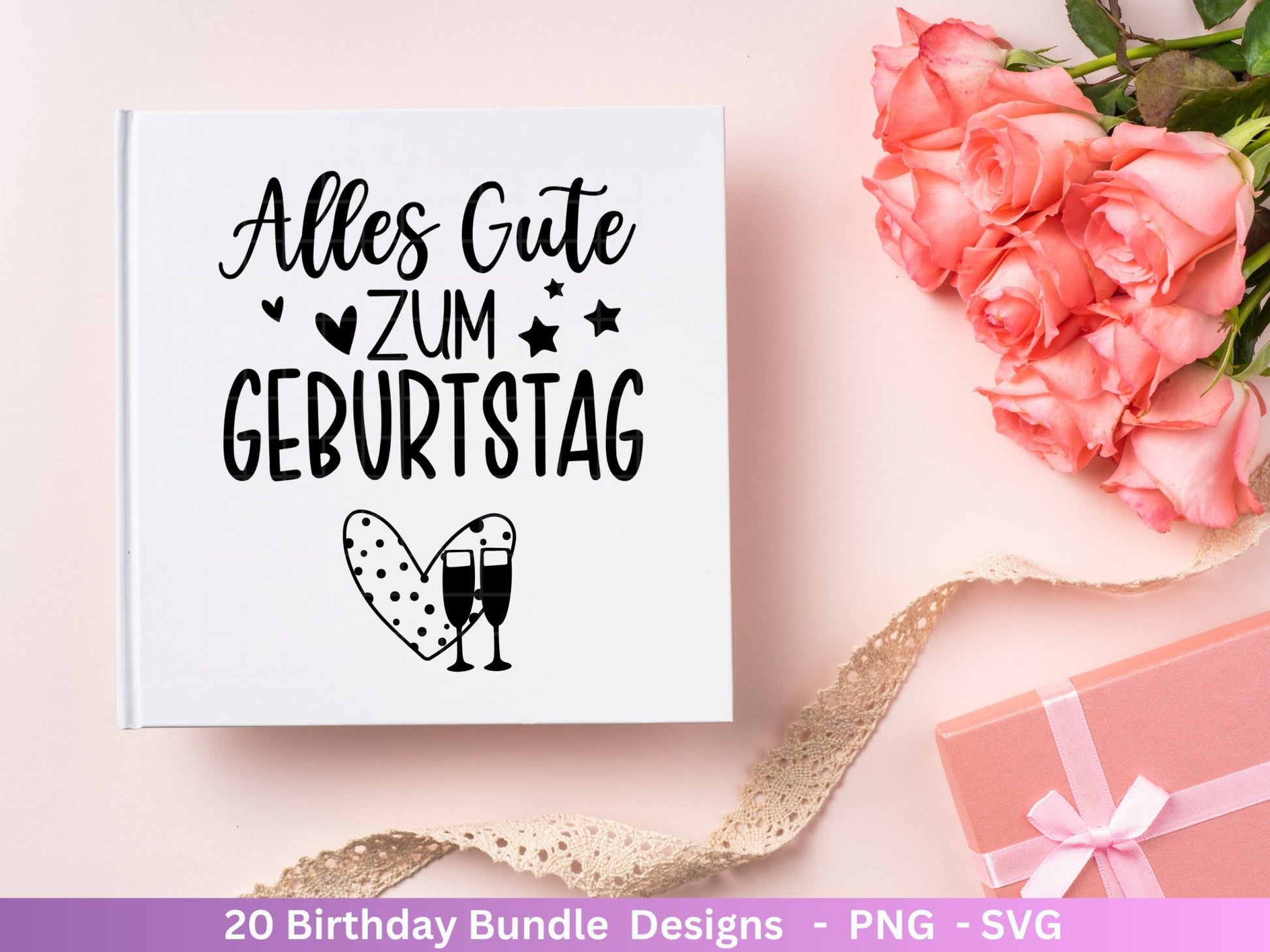 Deutsche Geburtstag Plotterdatei Bundle svg - Geburtstagssprüche deutsch - Geburtstag Cricut Silhouette - Geburtstag Schriftzüge - Geschenk - EmidaDesign