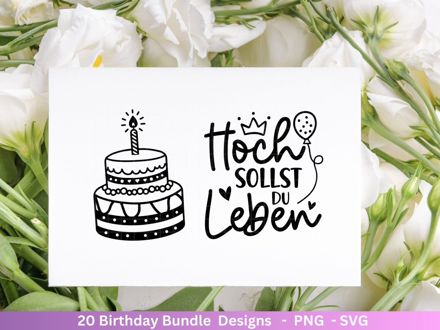 Deutsche Geburtstag Plotterdatei Bundle svg - Geburtstagssprüche deutsch - Geburtstag Cricut Silhouette - Geburtstag Schriftzüge - Geschenk - EmidaDesign