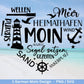 Deutsche Moin Plotterdatei - Maritim svg - Nautical Clipart - Herz svg - Möwen svg - Wilkommen im Norden svg - Cricut Schneidedatei Design