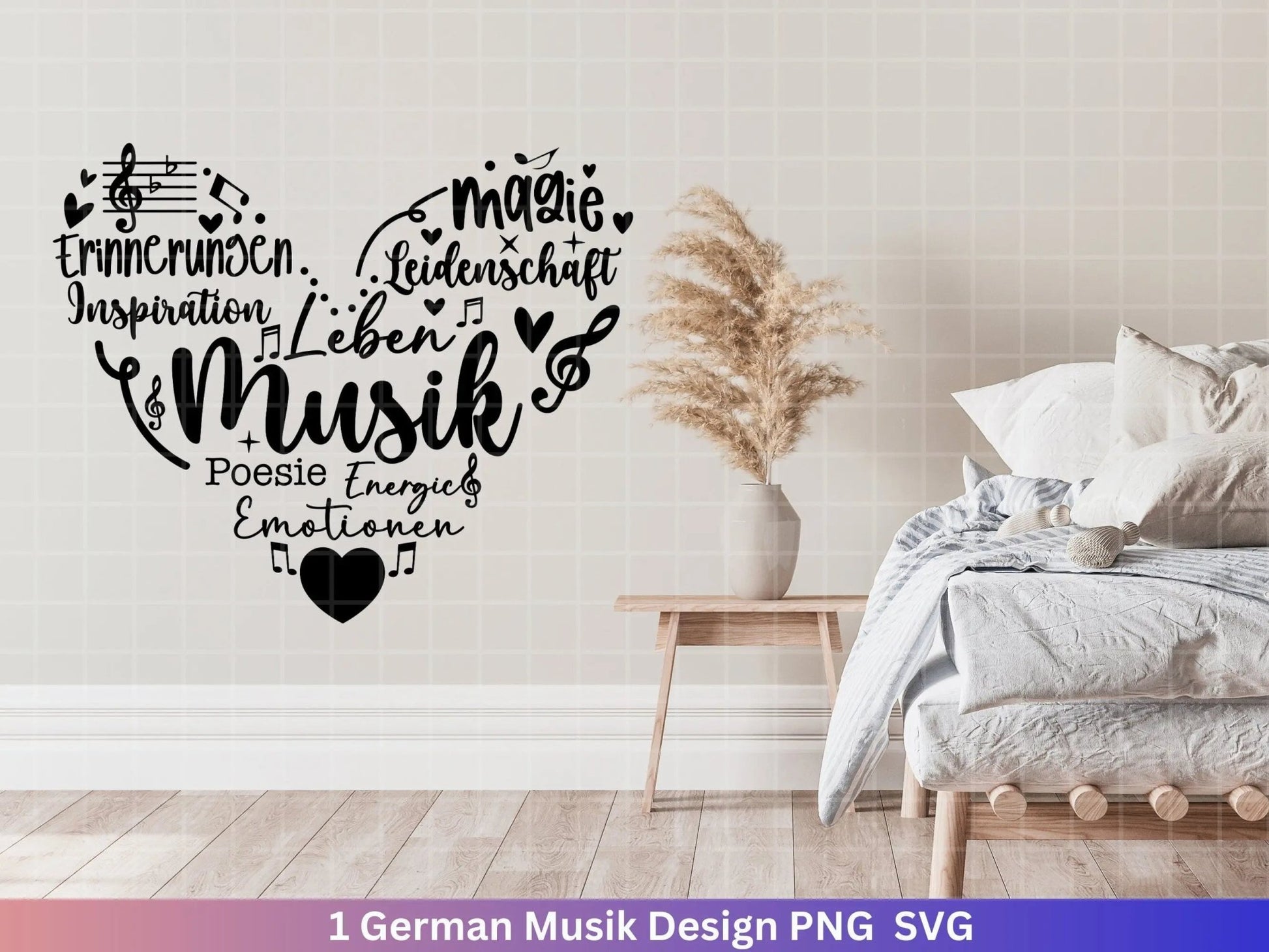 Deutsche Musik Plotterdatei - Herz svg - Musikliebe svg - Musik svg - Musikalisch - Mit Liebe Svg - Cricut Schneidedatei Design