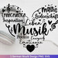 Deutsche Musik Plotterdatei - Herz svg - Musikliebe svg - Musik svg - Musikalisch - Mit Liebe Svg - Cricut Schneidedatei Design