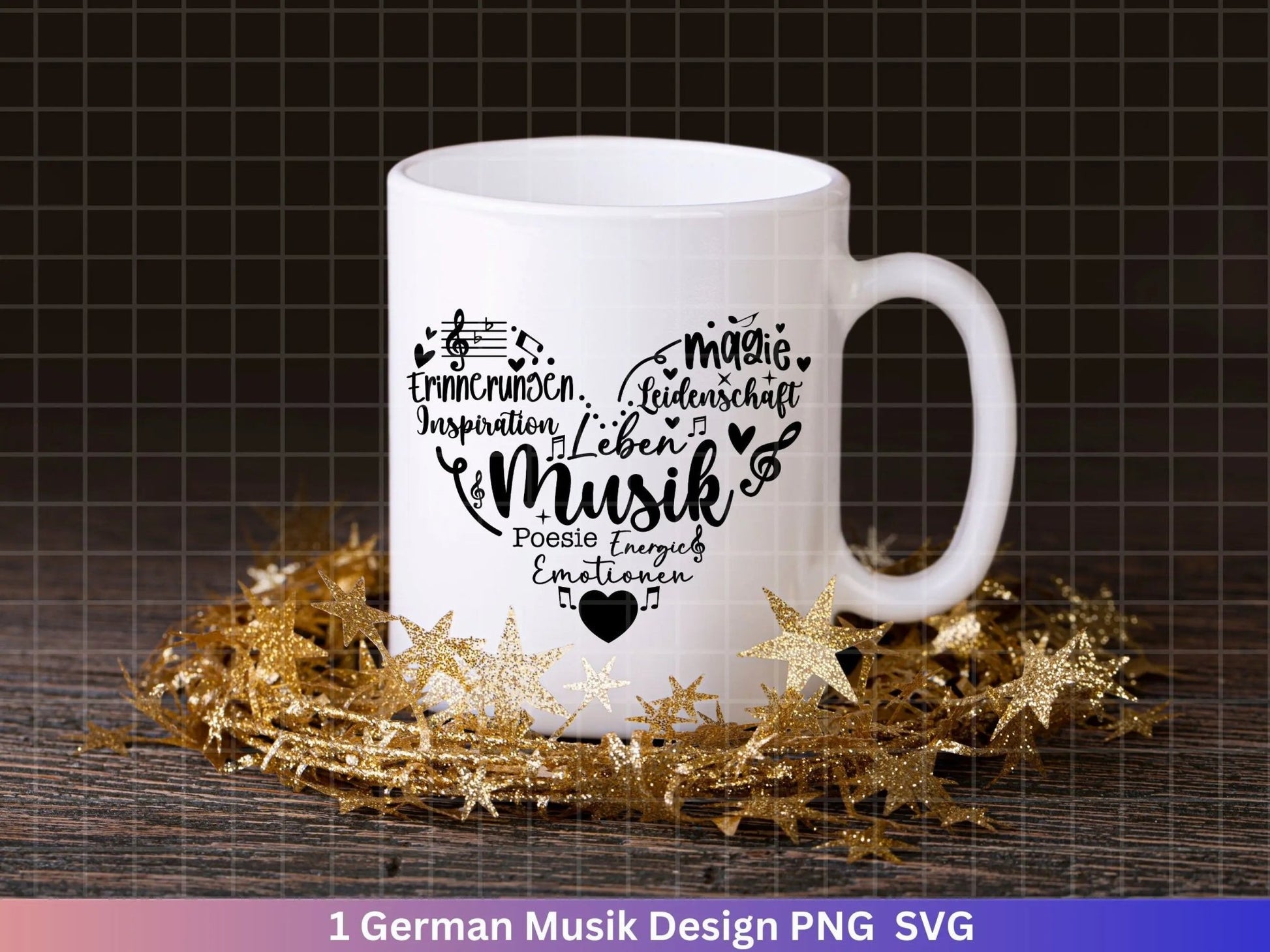 Deutsche Musik Plotterdatei - Herz svg - Musikliebe svg - Musik svg - Musikalisch - Mit Liebe Svg - Cricut Schneidedatei Design