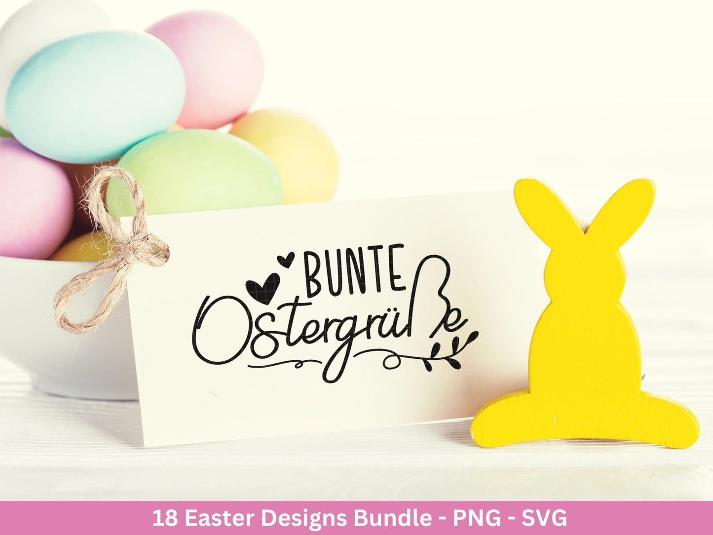 Deutsche Ostern Plotterdatei Bundle svg - Ostern Designs deutsch - Ostern Cricut Silhouette - Ostern Schriftzüge - Digistamp Frohe Ostern - EmidaDesign