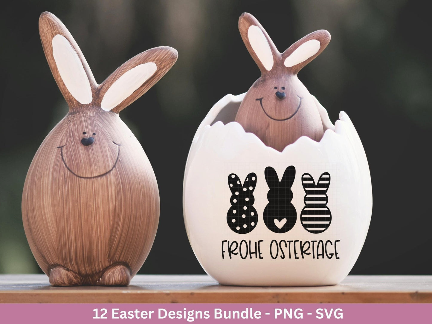 Deutsche Ostern Plotterdatei Bundle svg - Ostern Designs deutsch - Ostern Cricut Silhouette - Ostern Schriftzüge - Digistamp Frohe Ostern - EmidaDesign