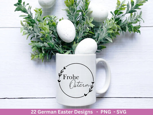 Deutsche Ostern Plotterdatei Bundle svg - Ostern Designs deutsch - Ostern Cricut Silhouette - Ostern Schriftzüge - Digistamp Frohe Ostern