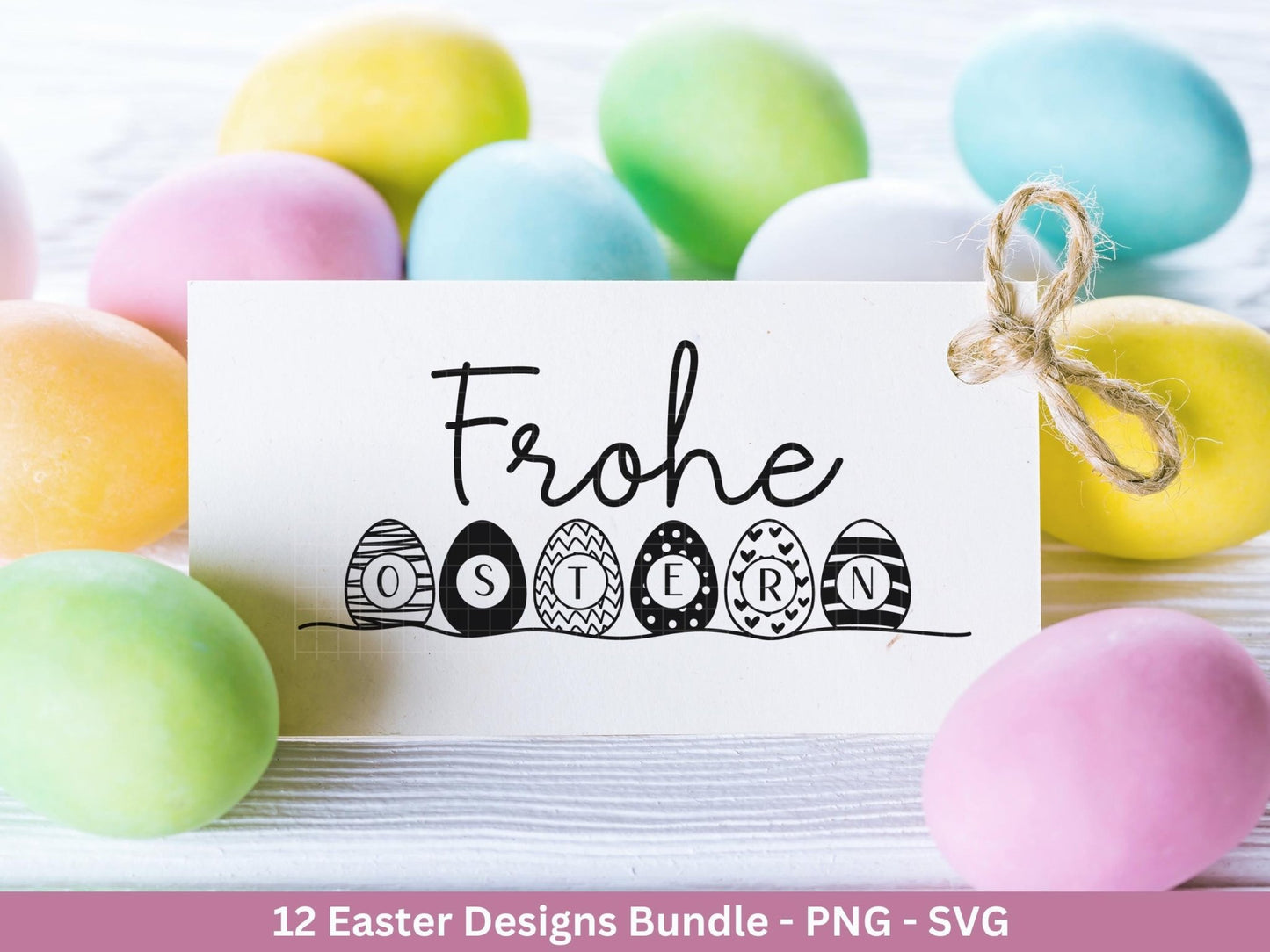 Deutsche Ostern Plotterdatei Bundle svg - Ostern Designs deutsch - Ostern Cricut Silhouette - Ostern Schriftzüge - Digistamp Frohe Ostern - EmidaDesign