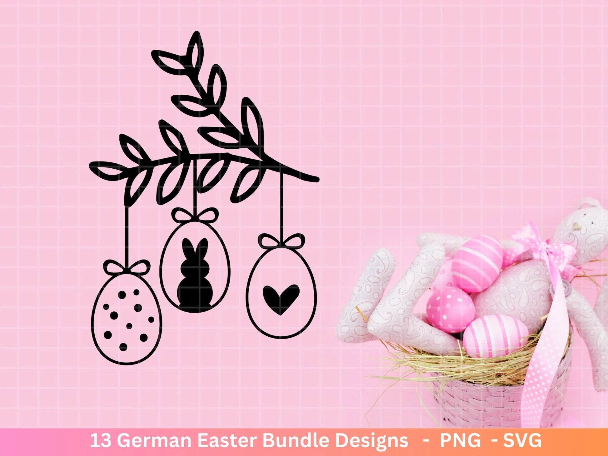 Deutsche Ostern Plotterdatei Bundle svg - Ostern Designs deutsch - Ostern Cricut Silhouette - Ostern Schriftzüge - Digistamp Frohe Ostern