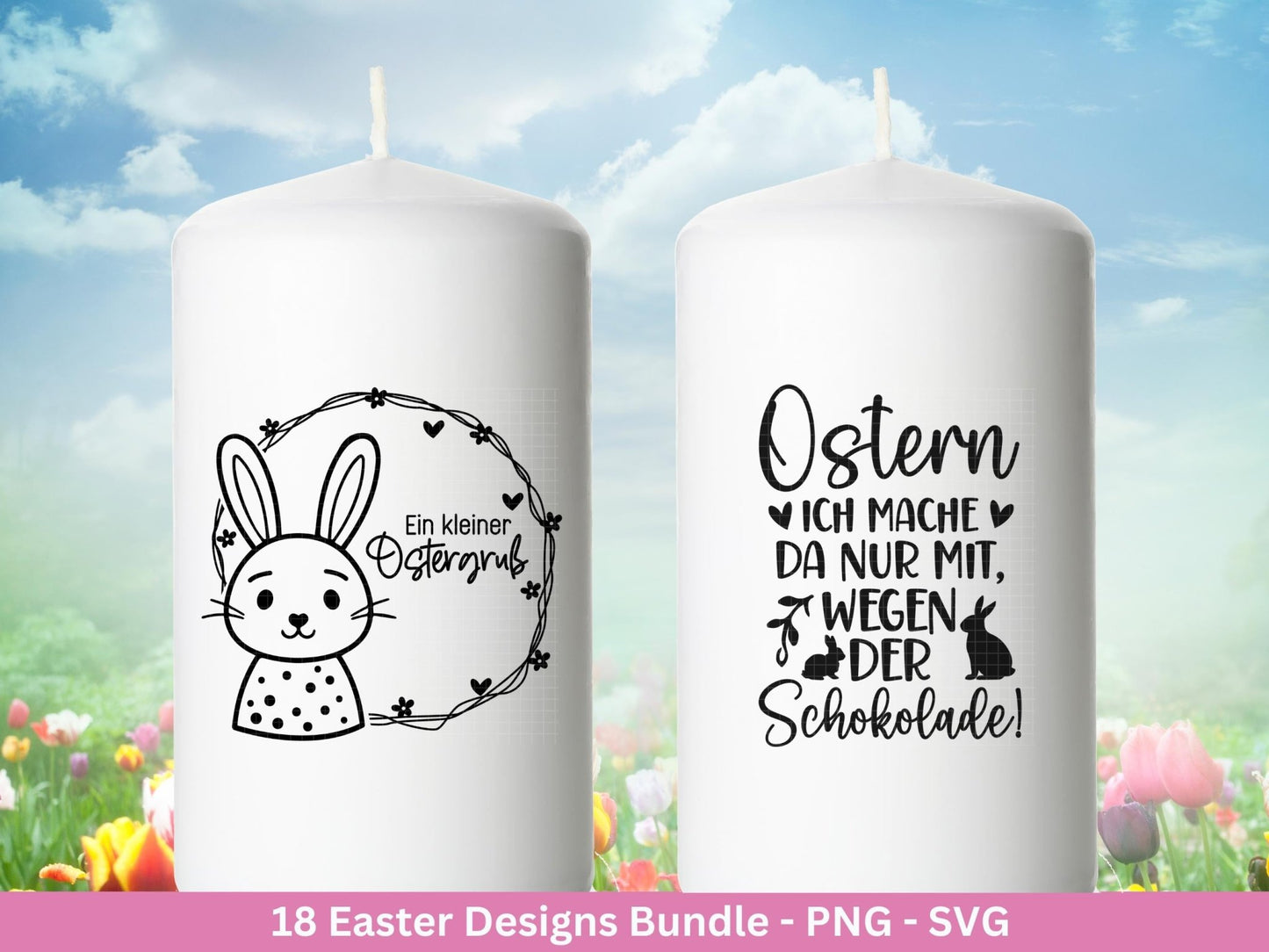 Deutsche Ostern Plotterdatei Bundle svg - Ostern Designs deutsch - Ostern Cricut Silhouette - Ostern Schriftzüge - Digistamp Frohe Ostern - EmidaDesign