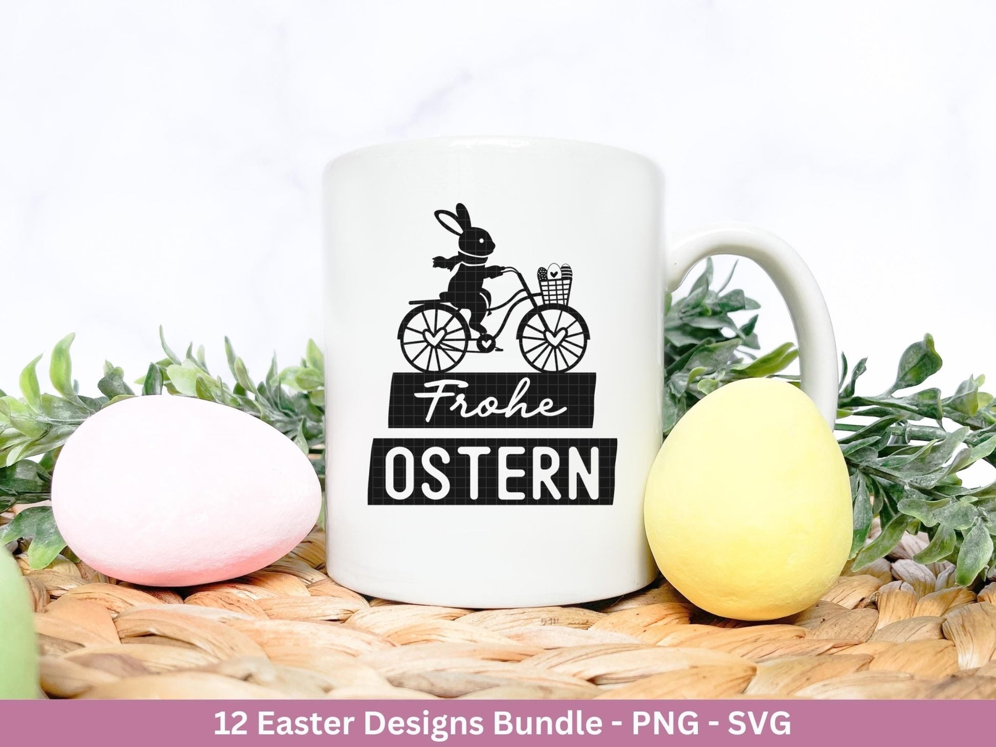 Deutsche Ostern Plotterdatei Bundle svg - Ostern Designs deutsch - Ostern Cricut Silhouette - Ostern Schriftzüge - Digistamp Frohe Ostern - EmidaDesign