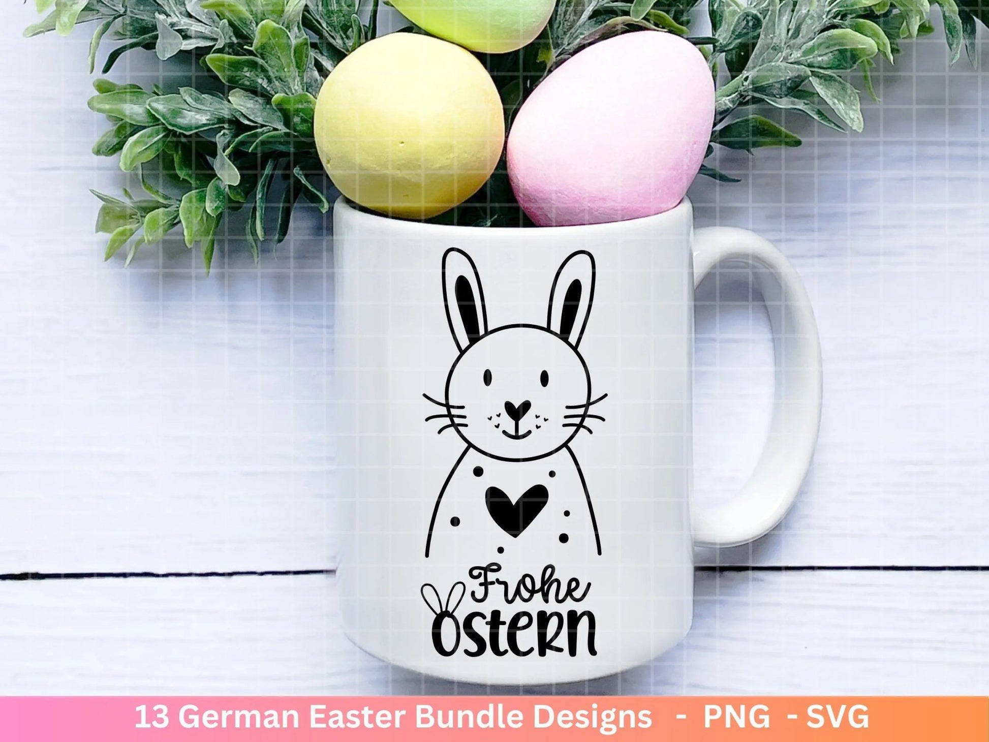 Deutsche Ostern Plotterdatei Bundle svg - Ostern Designs deutsch - Ostern Cricut Silhouette - Ostern Schriftzüge - Digistamp Frohe Ostern