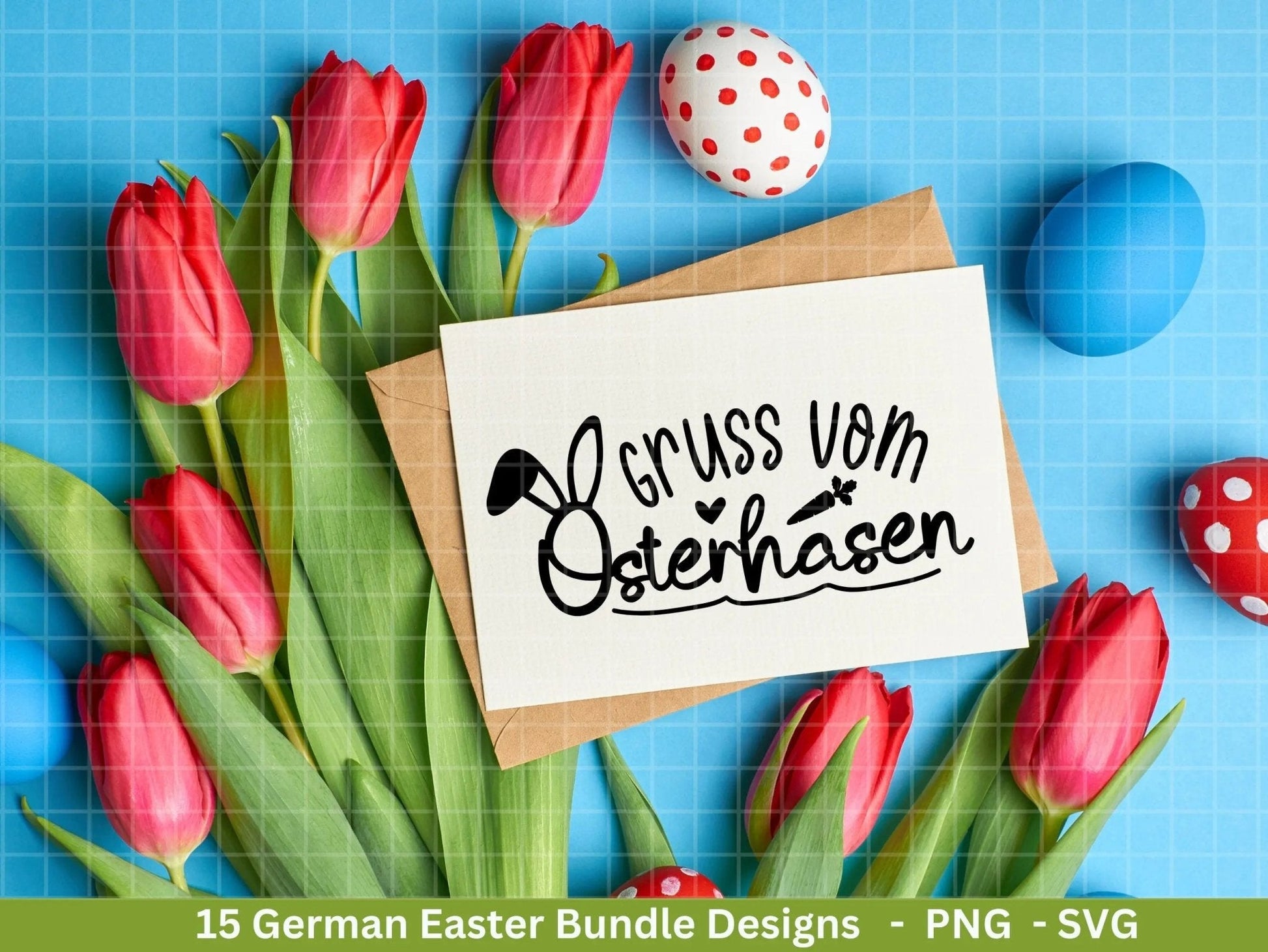 Deutsche Ostern Plotterdatei Bundle svg - Ostern Designs deutsch - Ostern Cricut Silhouette - Ostern Schriftzüge - Digistamp Ostern - EmidaDesign