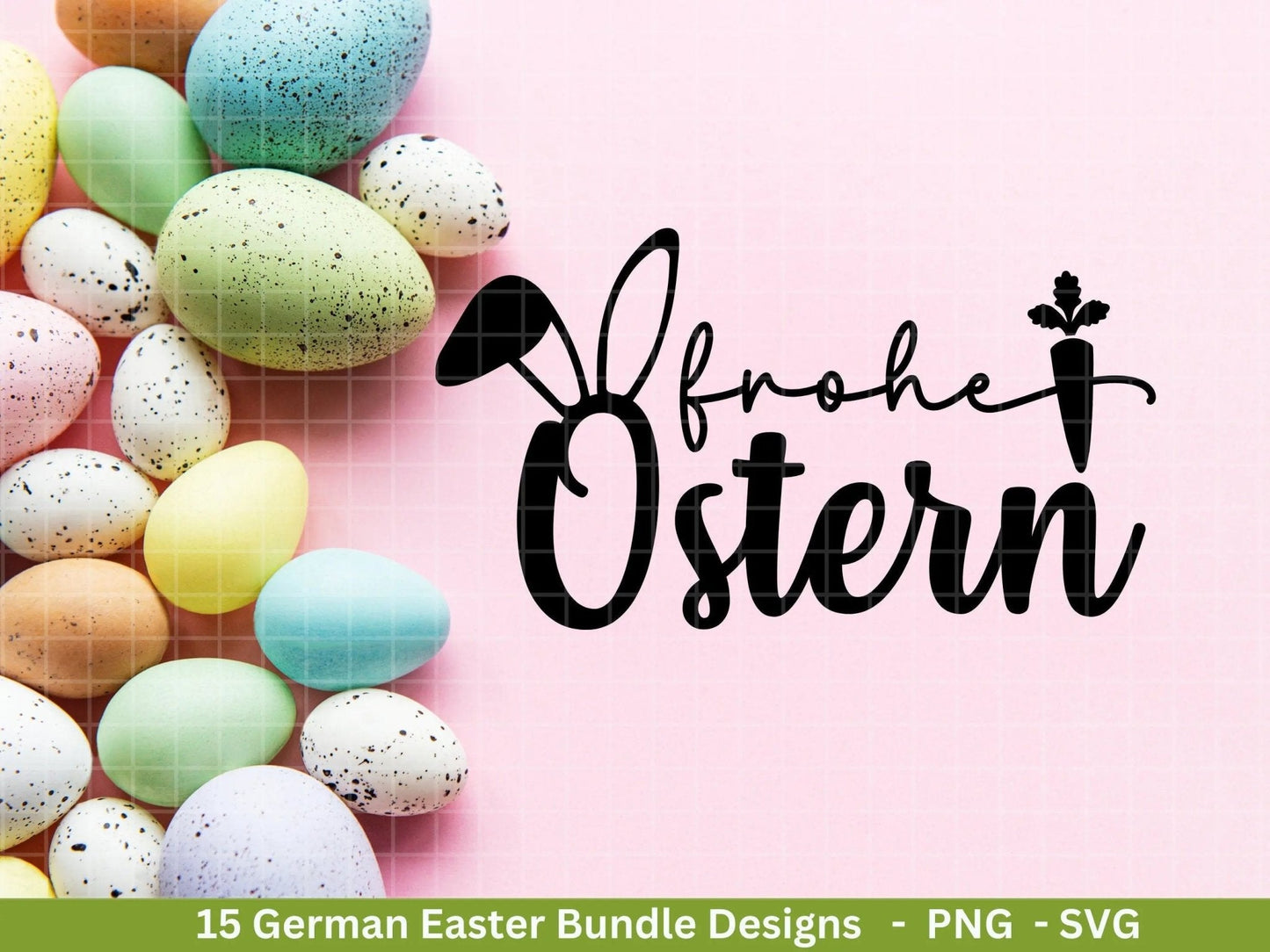 Deutsche Ostern Plotterdatei Bundle svg - Ostern Designs deutsch - Ostern Cricut Silhouette - Ostern Schriftzüge - Digistamp Ostern - EmidaDesign