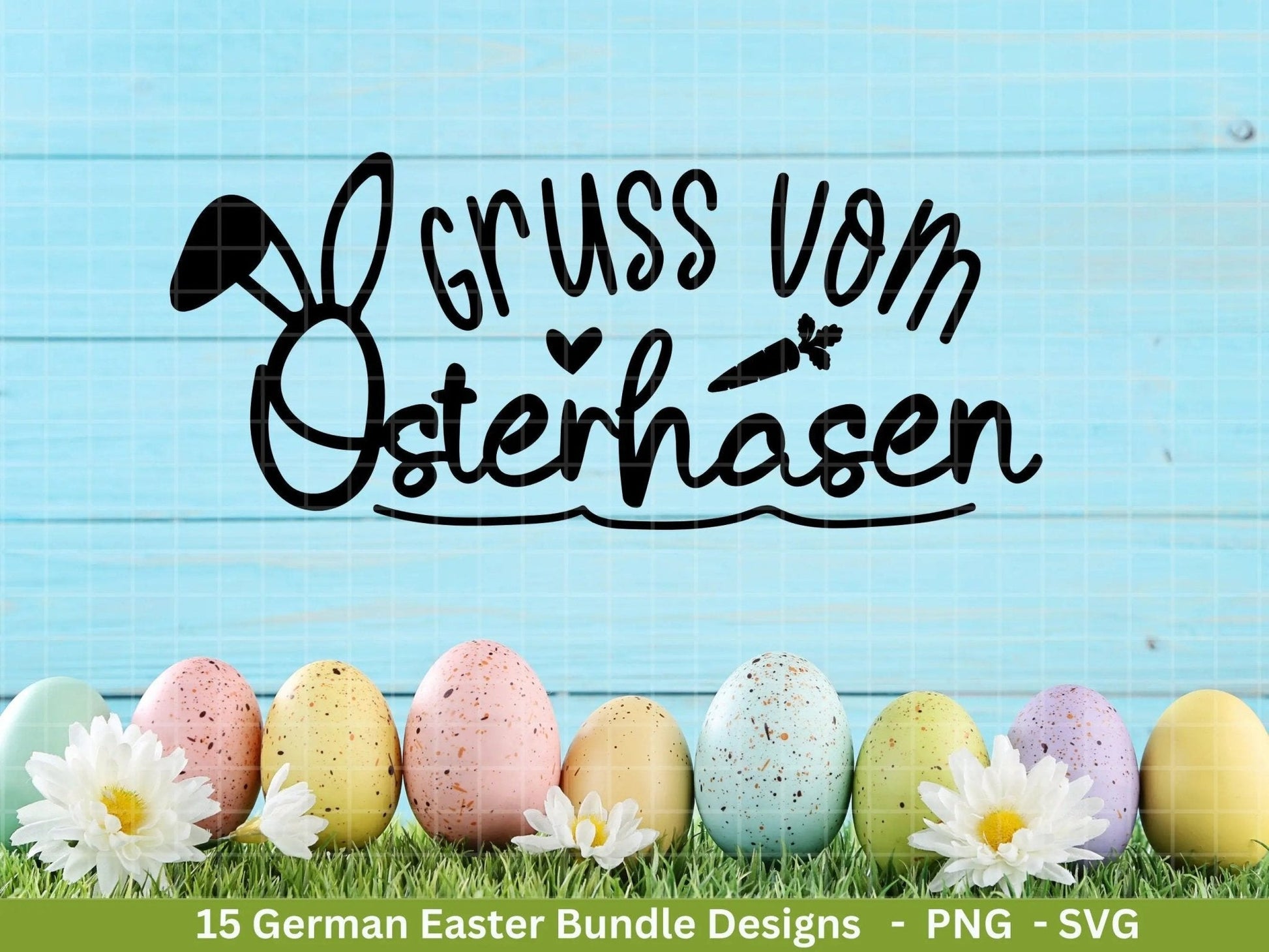 Deutsche Ostern Plotterdatei Bundle svg - Ostern Designs deutsch - Ostern Cricut Silhouette - Ostern Schriftzüge - Digistamp Ostern - EmidaDesign