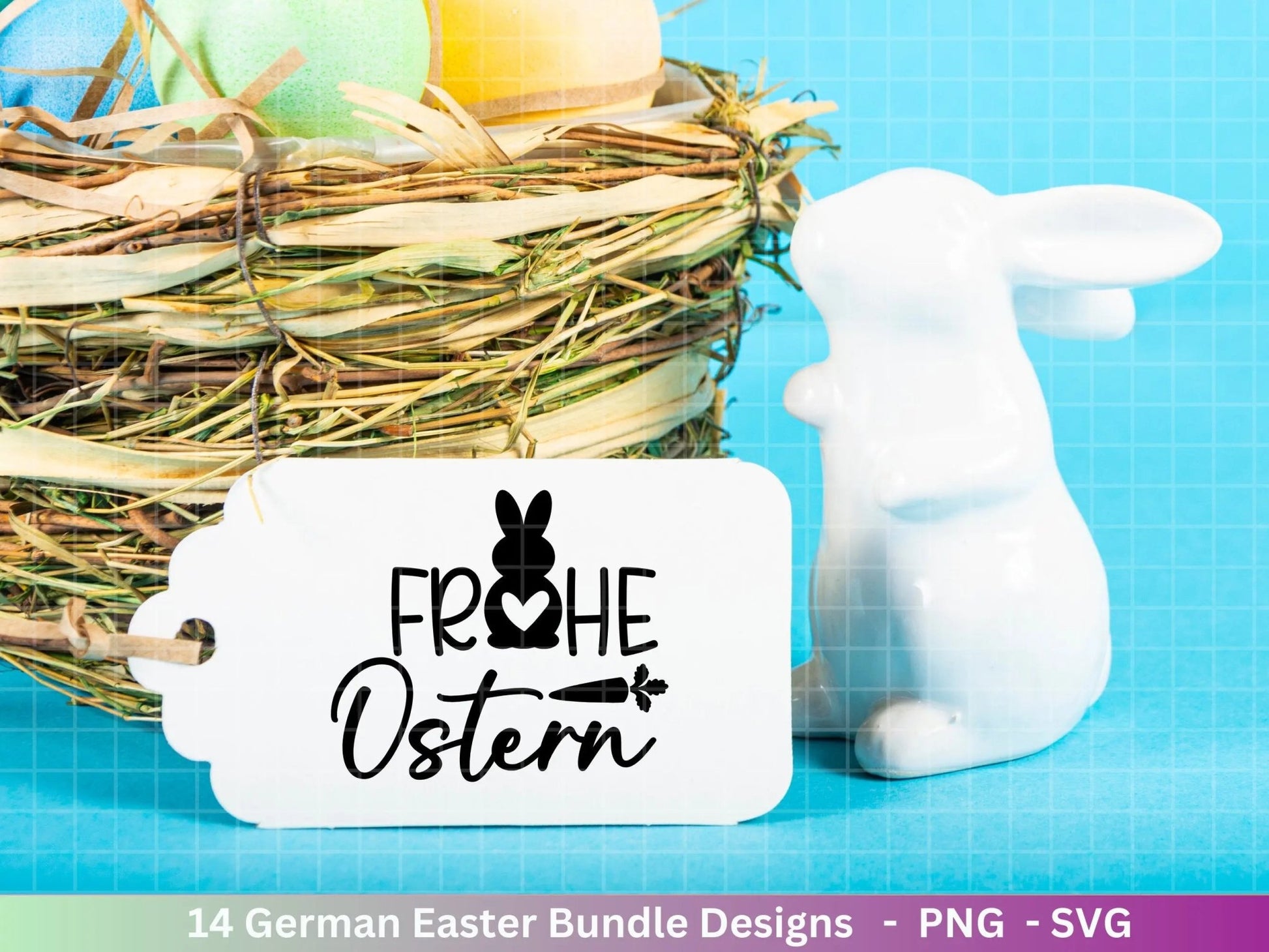 Deutsche Ostern Plotterdatei Bundle svg - Ostern Designs deutsch - Ostern Cricut Silhouette - Ostern Schriftzüge - Digistamp Ostern