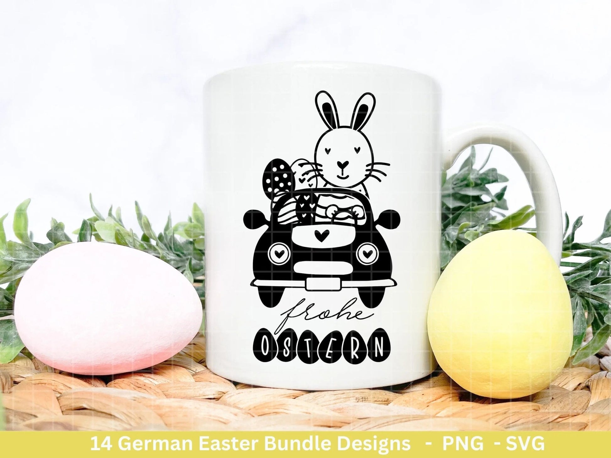 Deutsche Ostern Plotterdatei Bundle svg - Ostern Designs deutsch - Ostern Cricut Silhouette - Ostern Schriftzüge - Digistamp Ostern