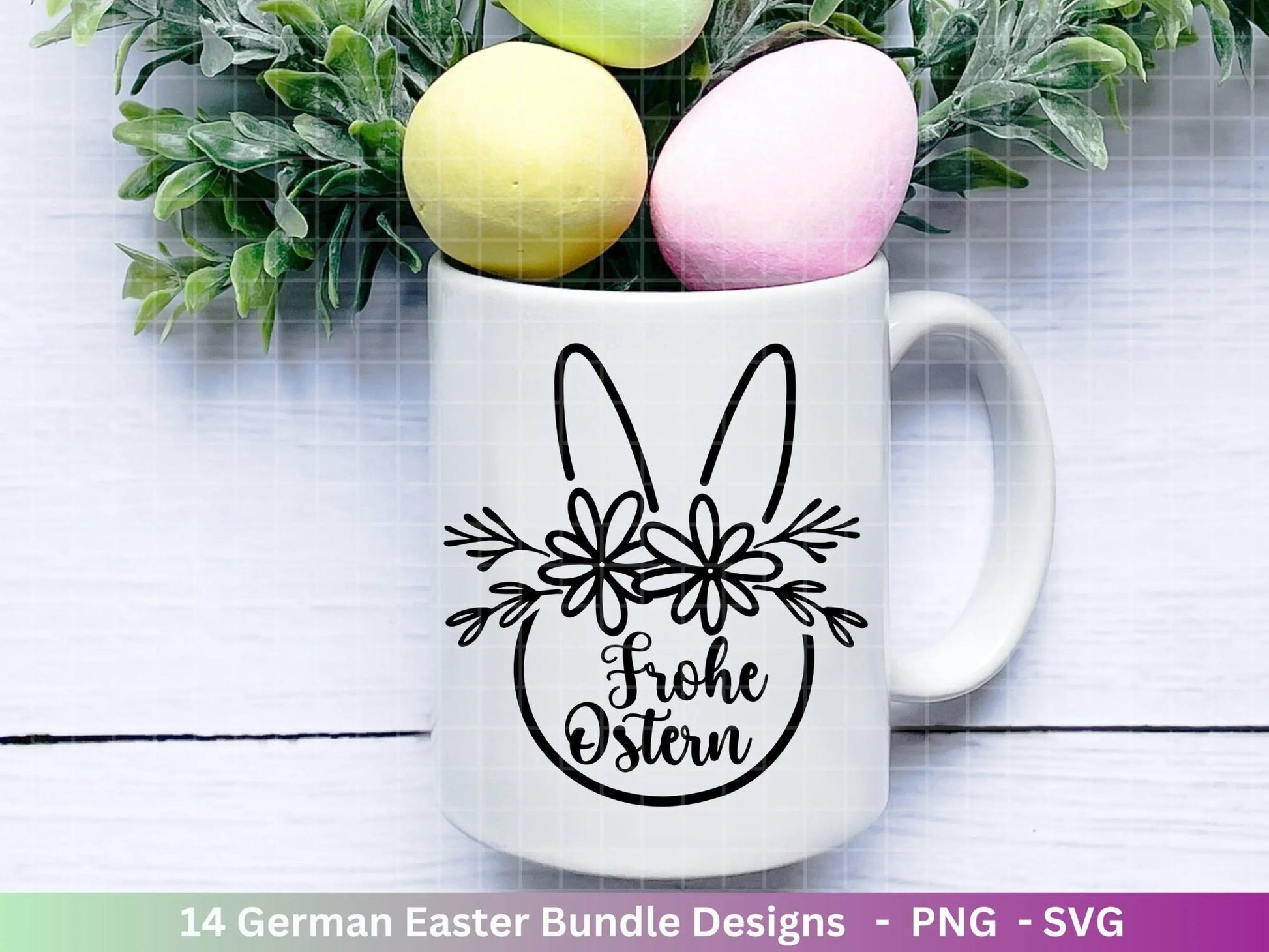 Deutsche Ostern Plotterdatei Bundle svg - Ostern Designs deutsch - Ostern Cricut Silhouette - Ostern Schriftzüge - Digistamp Ostern