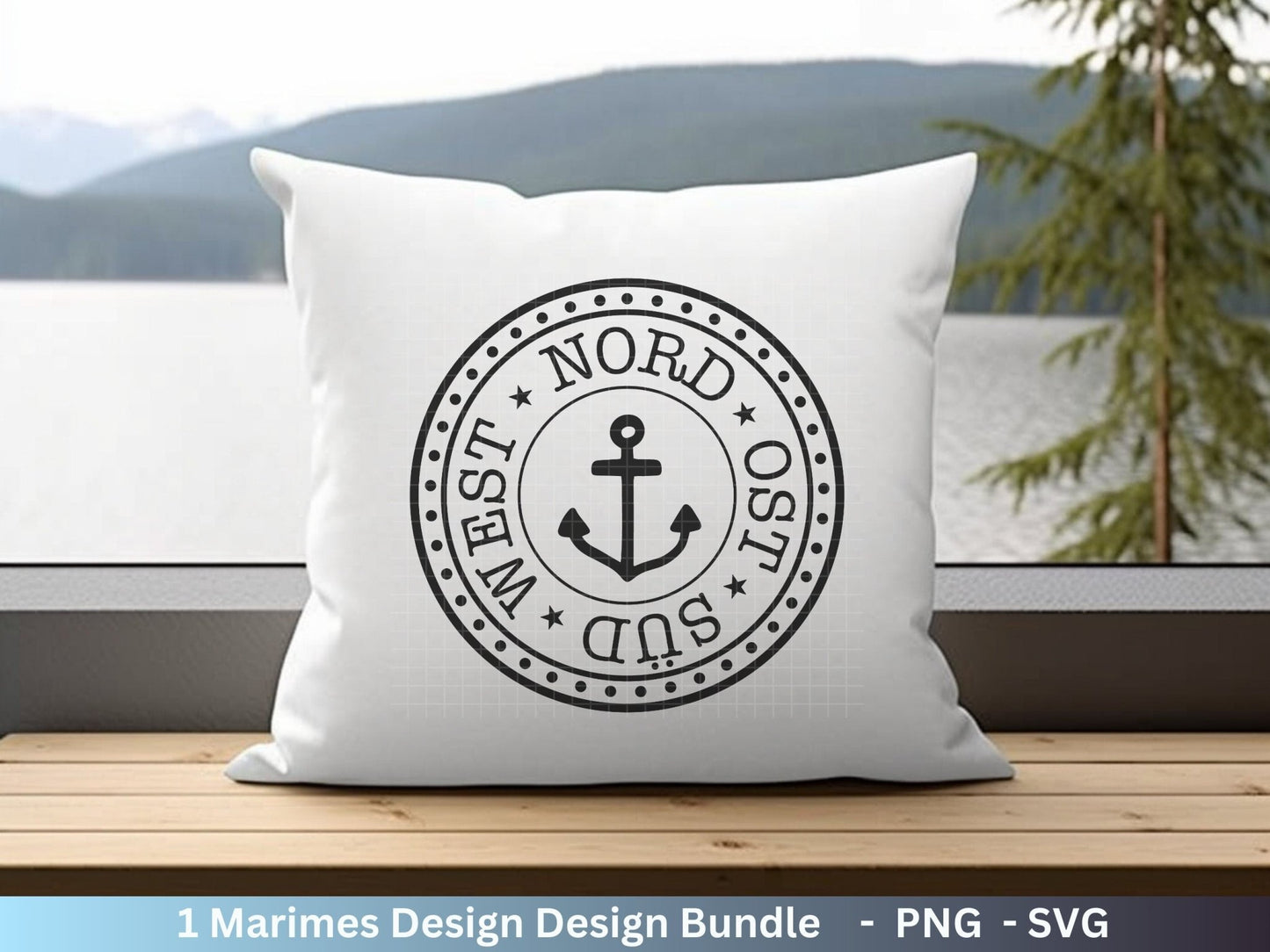 Deutsche Plotterdatei Anker - Maritim svg - Maritim Clipart - Nord Ost Süd West svg - Wilkommen im Norden svg - Cricut Schneidedatei Design