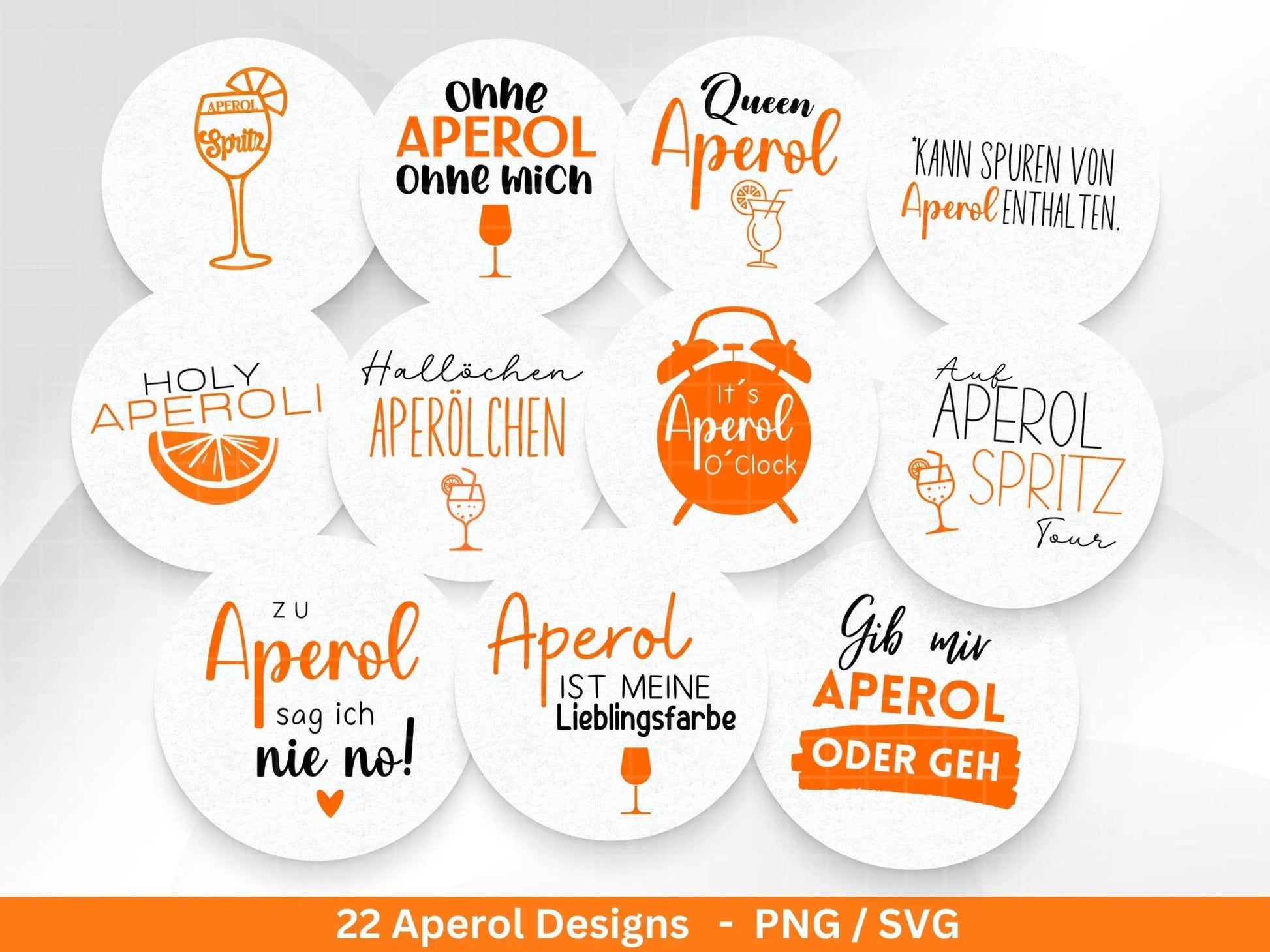 Deutsche Plotterdatei Aperol svg png Bundle - Holy Aperoli svg - Aperol Spritztour svg - Cricut Silhouette Studio Plotterdatei SVG