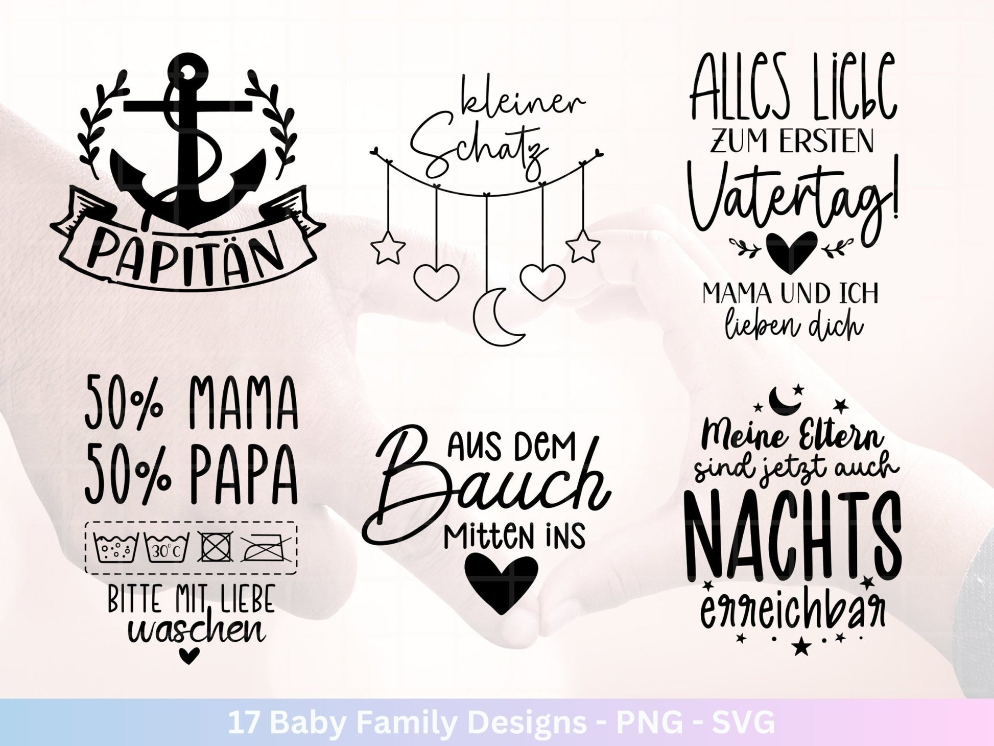 Deutsche Plotterdatei Baby - Aus dem Bauch mitten ins Herz Babybody - Baby Shower Geschenk Svg - Vater Geschenk - Vatertag Svg - Papitän - EmidaDesign