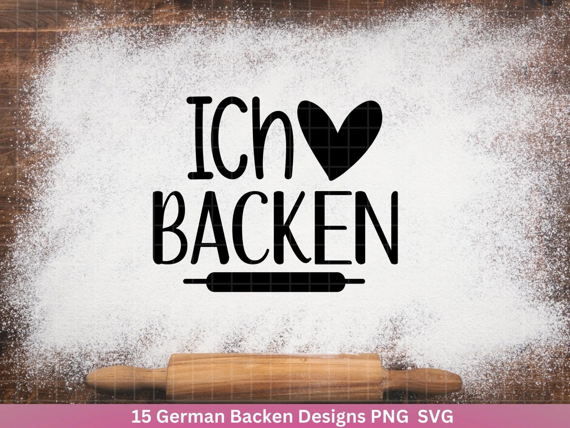 Deutsche Plotterdatei backen - backen svg Bundle - Plätzchen svg - Deutsche Sprüche backen - Cricut Silhouette Studio Plotterdatei SVG