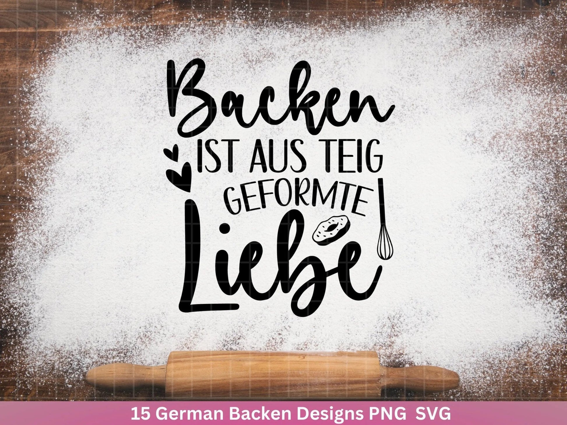 Deutsche Plotterdatei backen - backen svg Bundle - Plätzchen svg - Deutsche Sprüche backen - Cricut Silhouette Studio Plotterdatei SVG