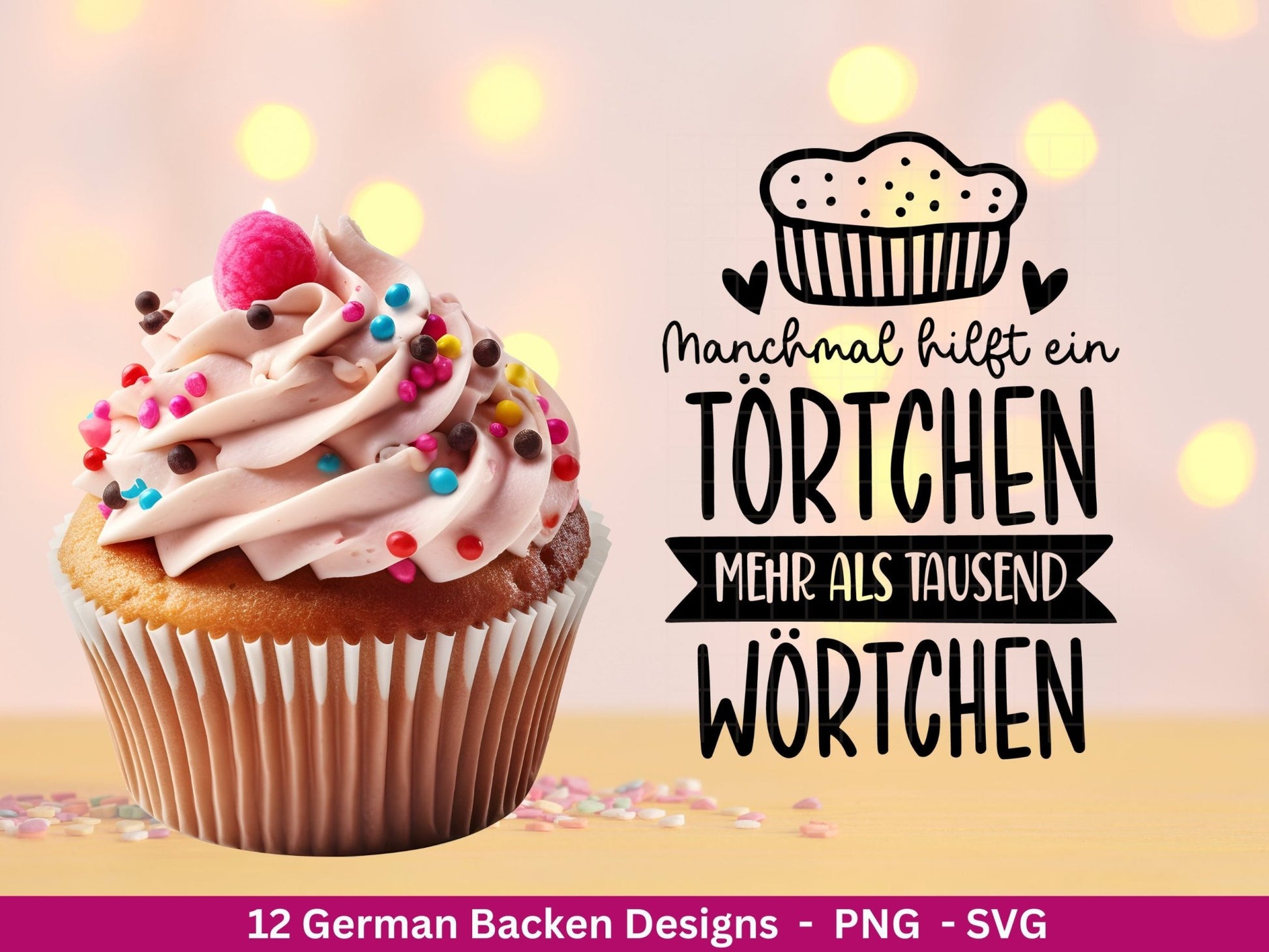 Deutsche Plotterdatei backen - backen svg Bundle - Plätzchen svg - Deutsche Sprüche backen - Cricut Silhouette Studio Plotterdatei SVG - EmidaDesign