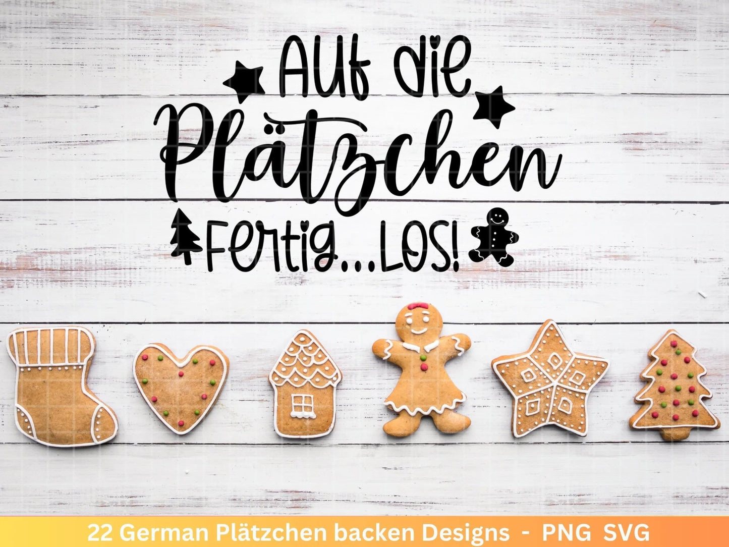 Deutsche Plotterdatei backen Weihnachten - backen svg Bundle - Plätzchen svg - Deutsche Sprüche backen - Cricut Silhouette Studio Bäckerei