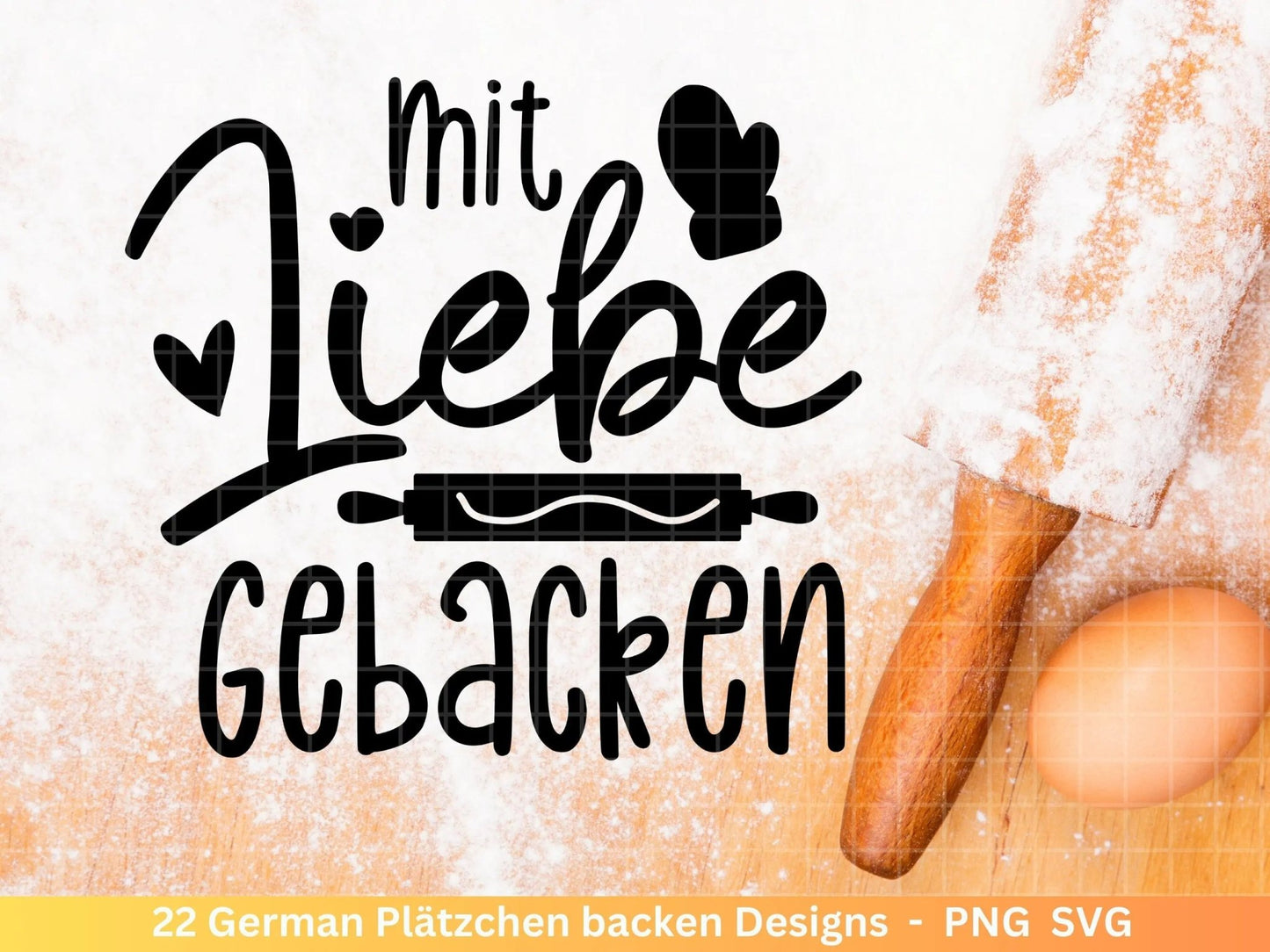 Deutsche Plotterdatei backen Weihnachten - backen svg Bundle - Plätzchen svg - Deutsche Sprüche backen - Cricut Silhouette Studio Bäckerei