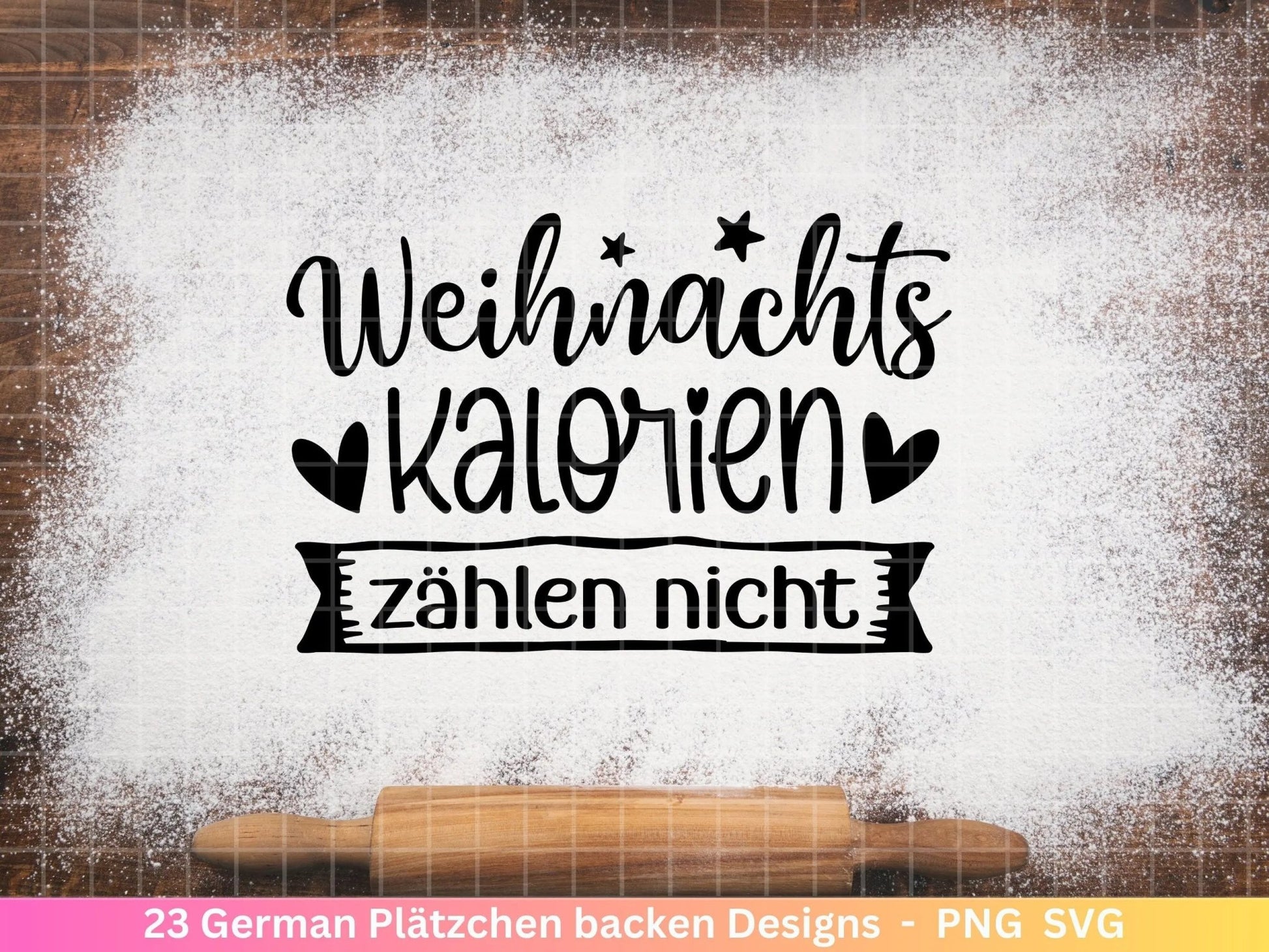 Deutsche Plotterdatei backen Weihnachten - backen svg Bundle - Plätzchen svg - Deutsche Sprüche backen - Cricut Silhouette Studio Bäckerei