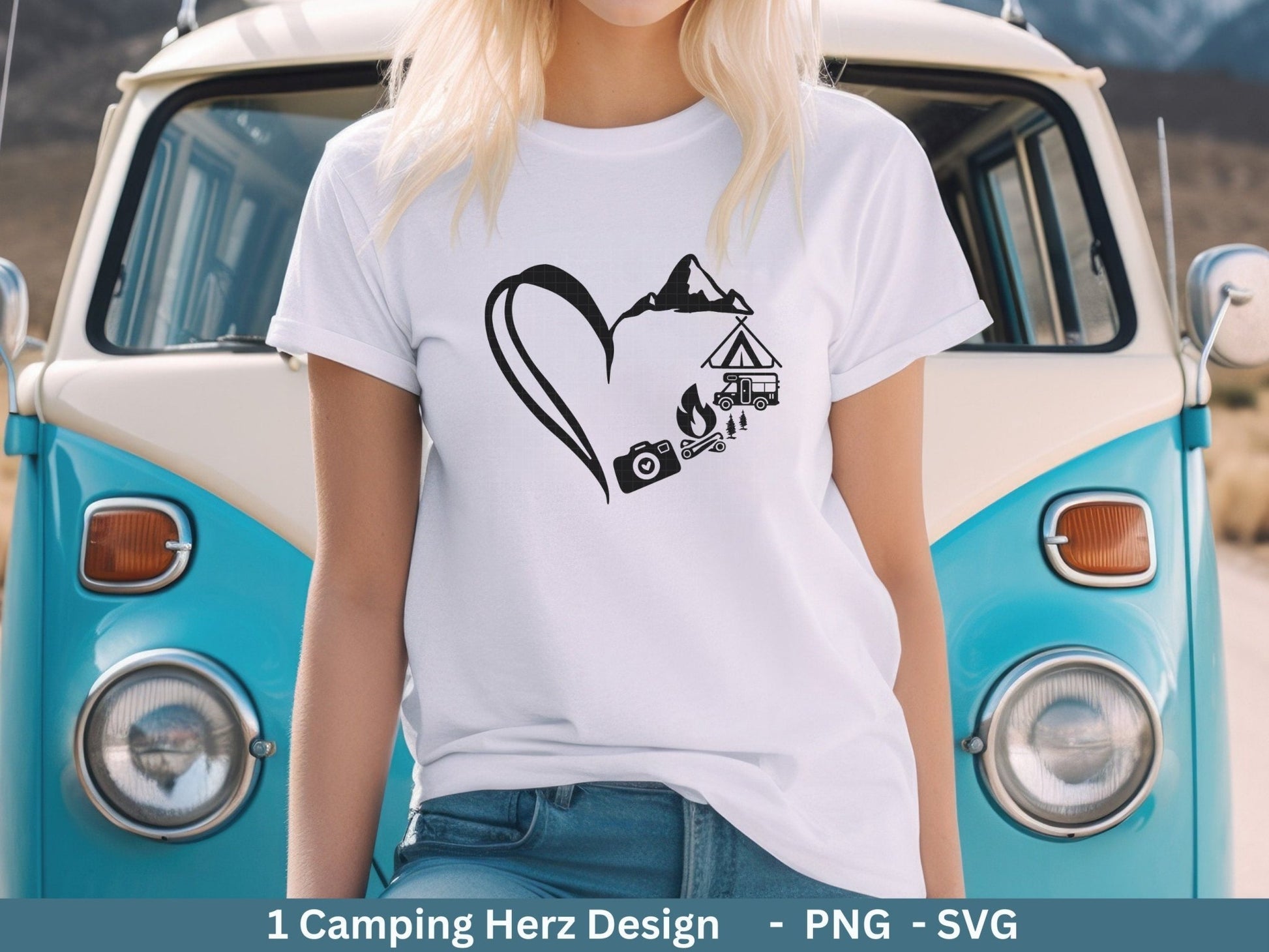 Deutsche Plotterdatei Camping Svg Wohnwagen Svg , Plotterdatei Camper, Camping Sprüche, Herz Svg Cricut Schneidedatei Designs Happy Camper