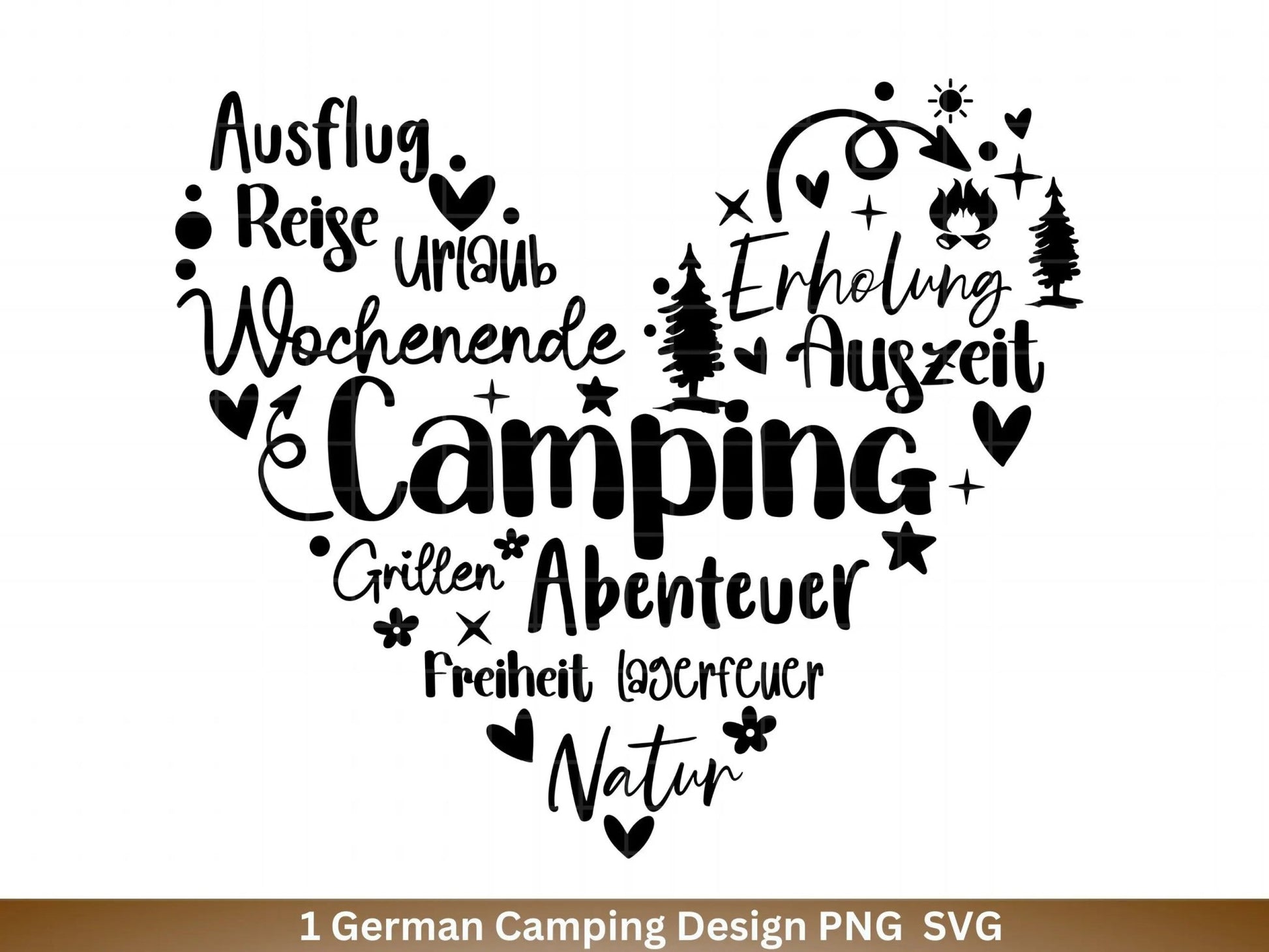 Deutsche Plotterdatei Camping Svg Wohnwagen Svg , Plotterdatei Camper, Camping Sprüche, Herz Svg Cricut Schneidedatei Designs Happy Camper