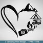 Deutsche Plotterdatei Camping Svg Wohnwagen Svg , Plotterdatei Camper, Camping Sprüche, Herz Svg Cricut Schneidedatei Designs Happy Camper