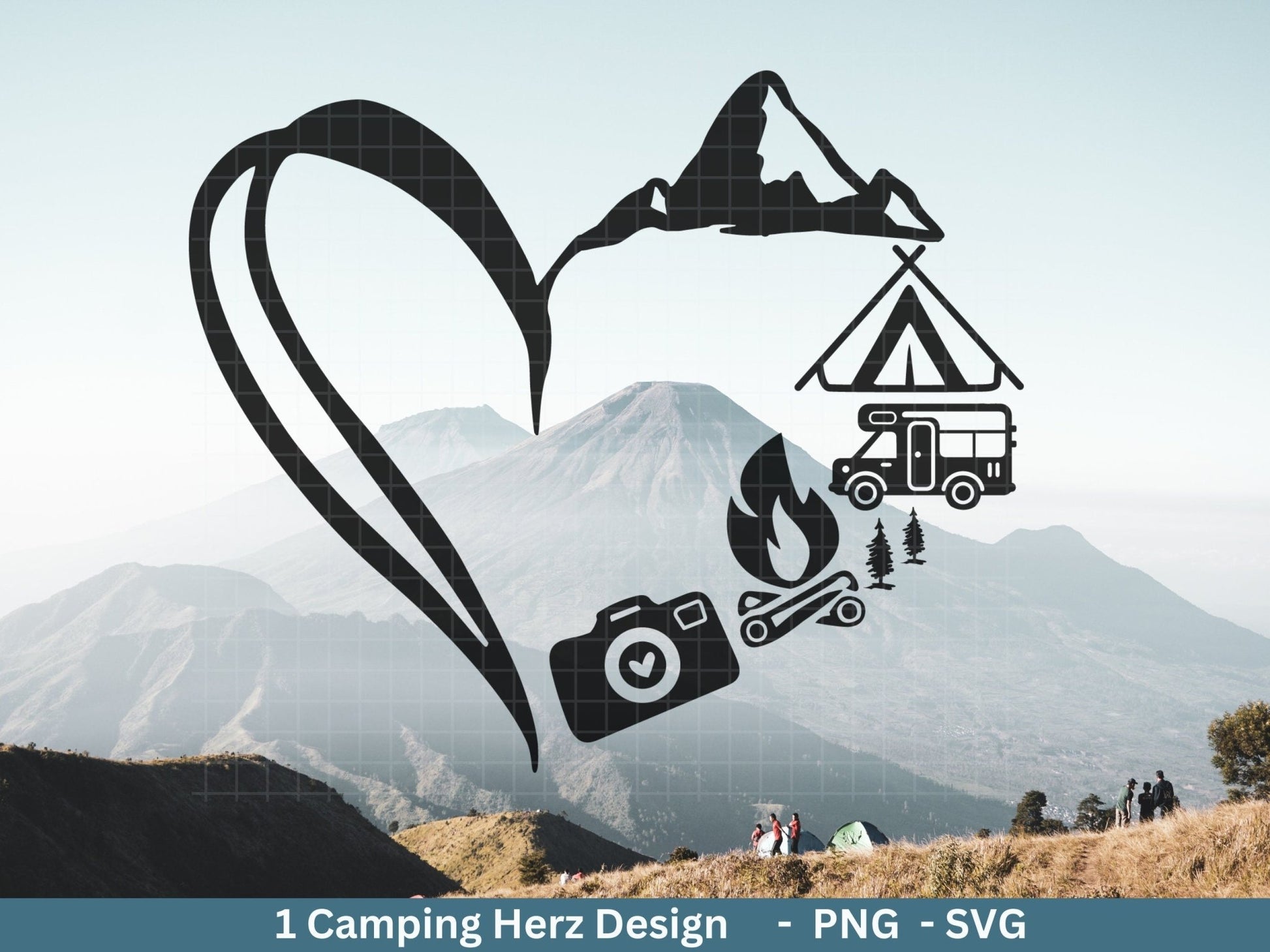 Deutsche Plotterdatei Camping Svg Wohnwagen Svg , Plotterdatei Camper, Camping Sprüche, Herz Svg Cricut Schneidedatei Designs Happy Camper